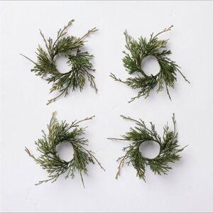 Set of 4 Faux Cypress Sprig Napkin Rings - Hearth & Hand Magnolia